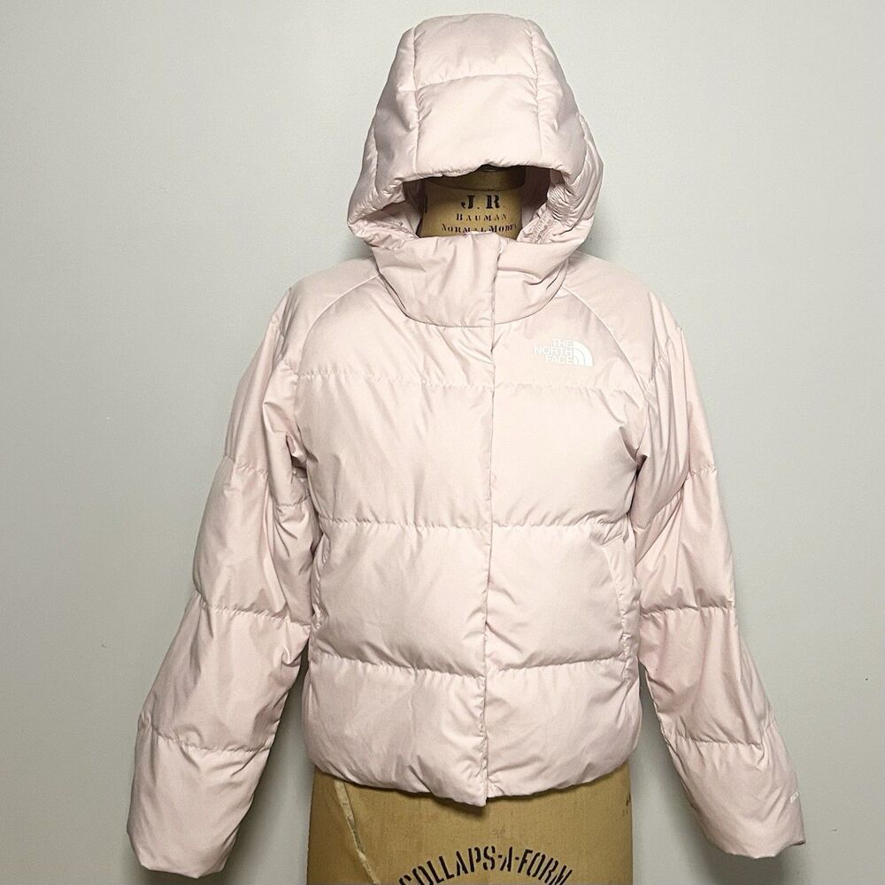 The North Face Girls L 12 600 Down Hooded Puffer Jacket‎ Pink Winter Coat